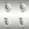 Service Caster 8 Inch Stainless Steel Nylon Wheel Swivel Caster Set with Roller Bearings SCC SCC-SS30S820-NYR-4 - alternate 1